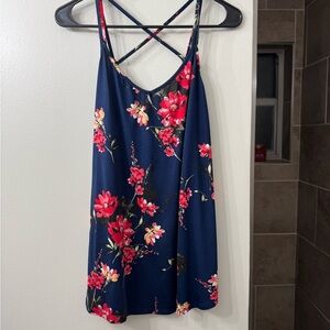 Papermoon Navy Floral Tank Top
